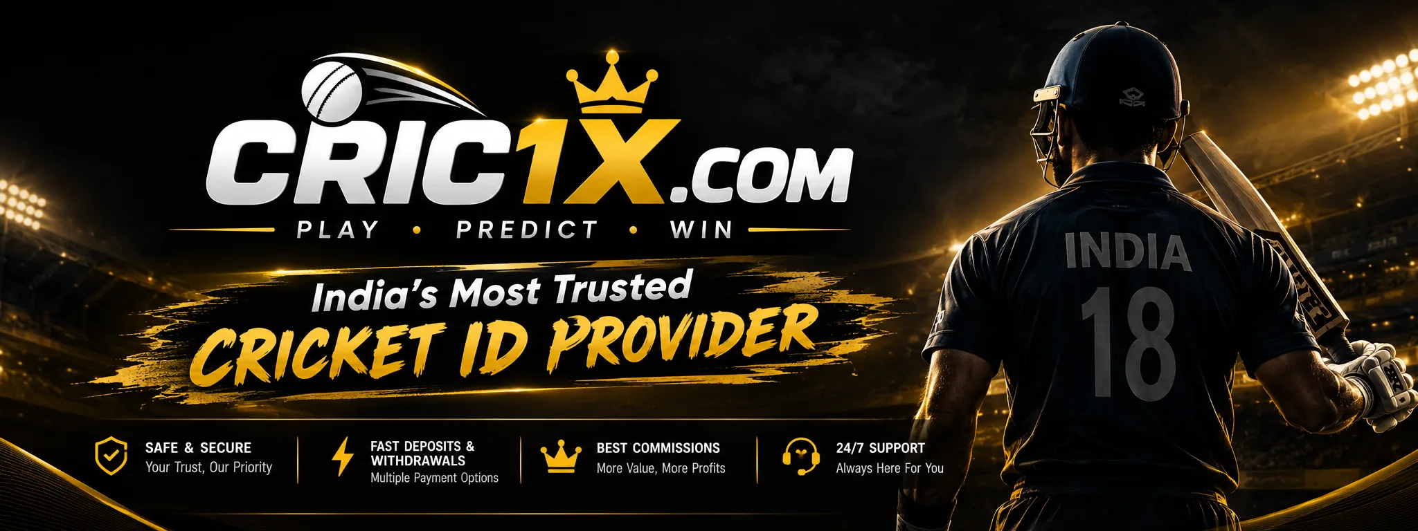 India's Most Trusted Cricket ID Provider — Cric1x since 2016